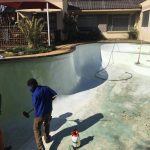 Pool Butlers Acid Wash with New Fiberglass Mosaic Sheets